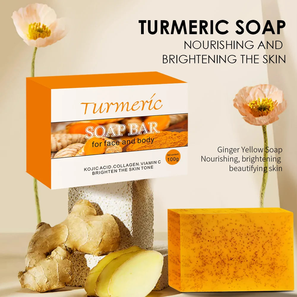 Bloom & Blush 5-pack Turmeric Glow Soap-Brightening & Cleansing Bar Set