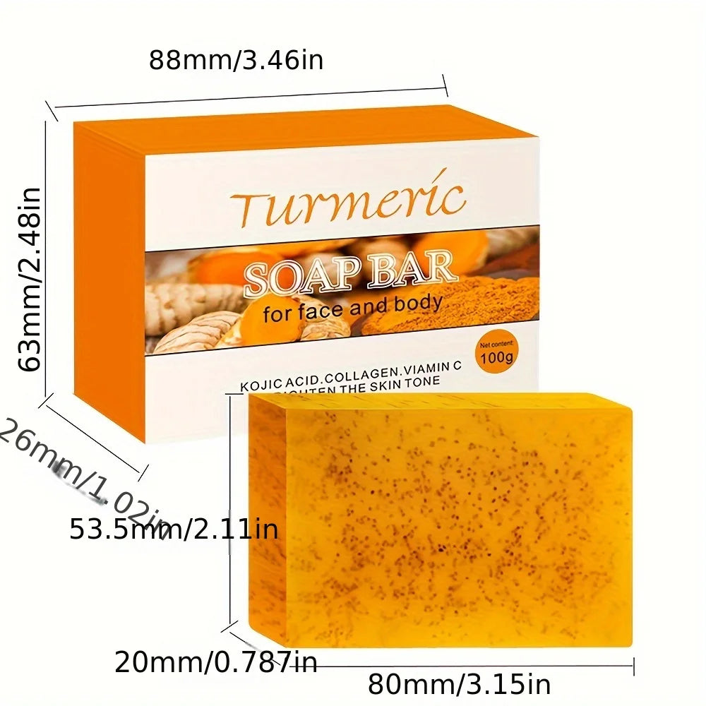 Bloom & Blush 5-pack Turmeric Glow Soap-Brightening & Cleansing Bar Set